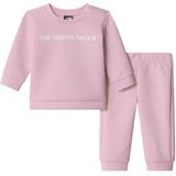 The north face baby poly set in de kleur roze.