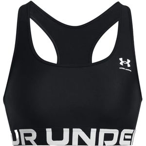 Under armour heatgear armour mid branded sport bh in de kleur zwart.