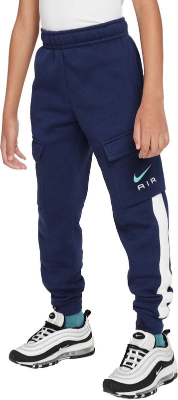 Nike air fleece cargo joggingbroek in de kleur marine.