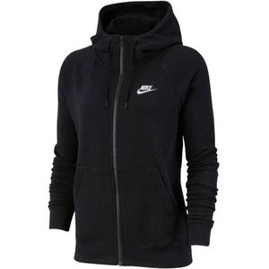 Nike essential fleece full-zip hoodie in de kleur zwart.
