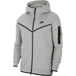 Nike tech fleece full zip hoodie in de kleur grijs.