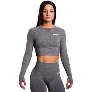 Forza fighting ls seamless crop top in de kleur grijs.