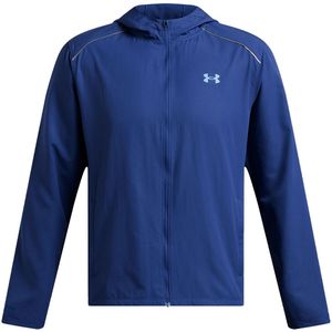 Under armour storm run hooded jacket in de kleur blauw.