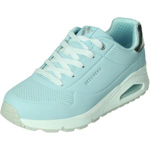 Skechers uno gen1 shimmer away in de kleur blauw.