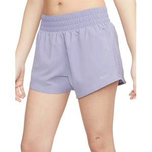 Nike one dri-fit mid-rise short in de kleur lila paars.