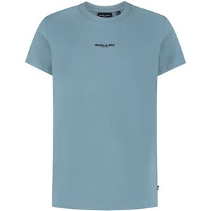 Ballin Amsterdam - Urban Jungle T-shirt - Mid Blue Grey - Regular Fit