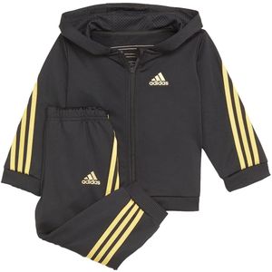 Adidas future icons shiny joggingpak in de kleur zwart/goud.