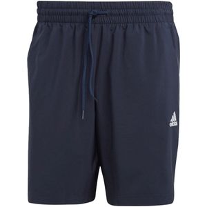 Adidas aeroready essentials chelsea small logo short in de kleur marine.