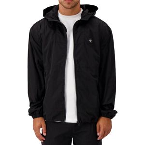 Black bananas initial windbreaker in de kleur zwart.