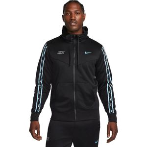 Nike sportswear repeat full-zip hoodie in de kleur zwart.