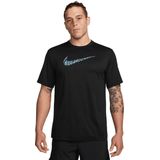 Nike - Dri-FIT UV Hyverse - Fitness Top - Zwart - Korte Mouwen