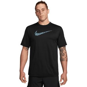 Nike - Dri-FIT UV Hyverse - Fitness Top - Zwart - Korte Mouwen