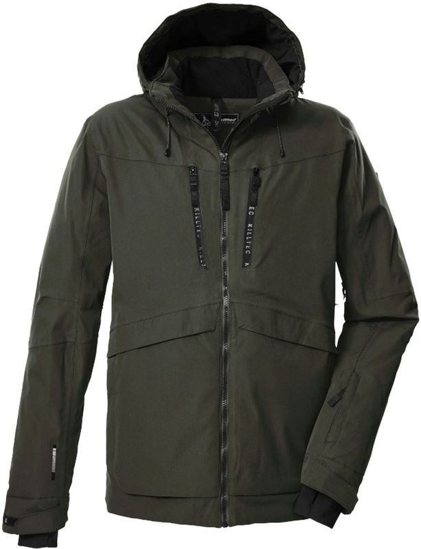 killtec - KSW 55 MN - Ski Jacket - Groen Olijf - Met Capuchon en Ventilatie