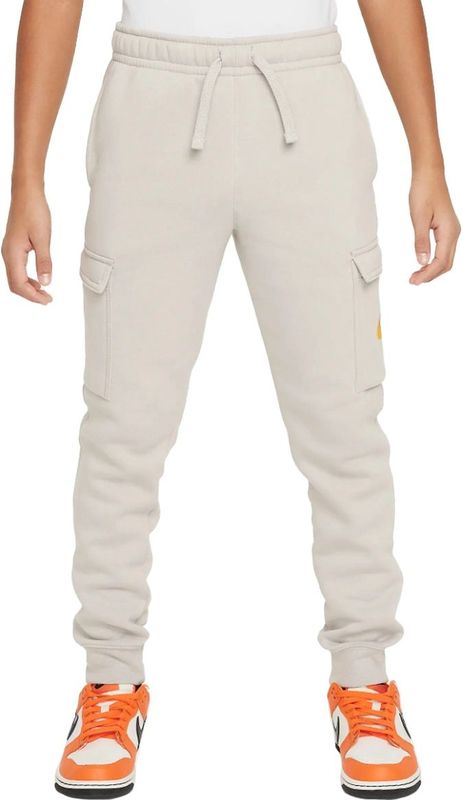 Nike sportswear fleece graphic cargobroek in de kleur grijs.