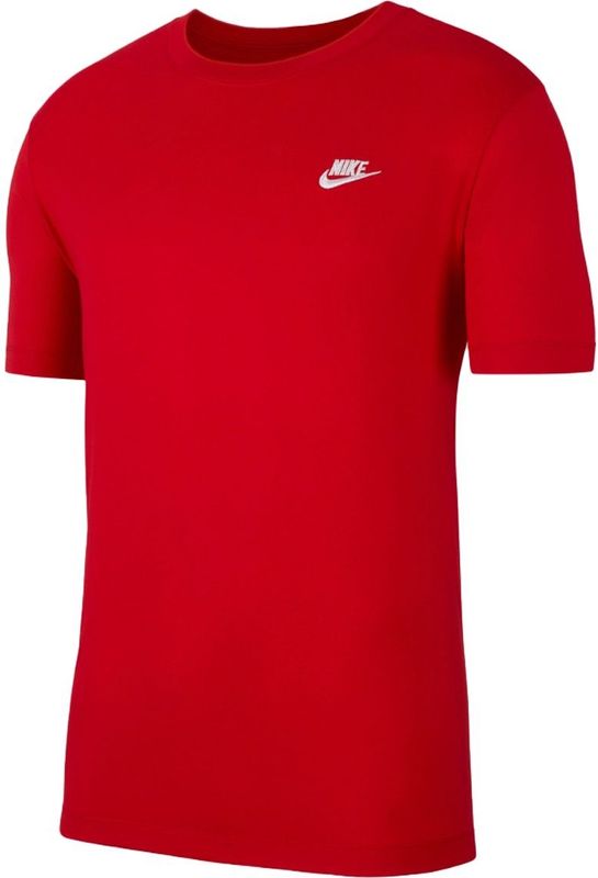 Nike sportswear club t-shirt in de kleur rood.