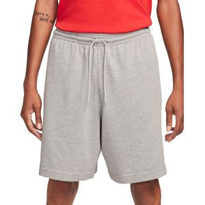 Nike club knit herenshorts in de kleur grijs.