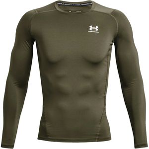 Under armour heatgear compressie top in de kleur groen.