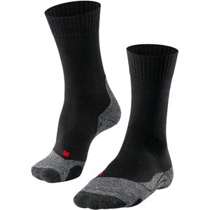 Falke tk2 explore trekking sokken in de kleur zwart/grijs.