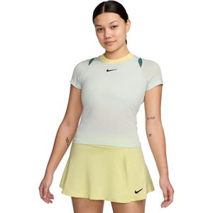 Nike court advantage t-shirt in de kleur grijs/groen.