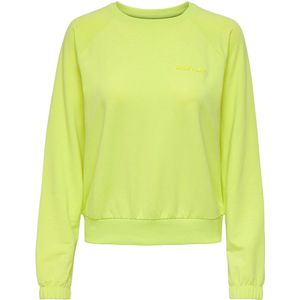 Only play frei logo o-neck sweater in de kleur lime.