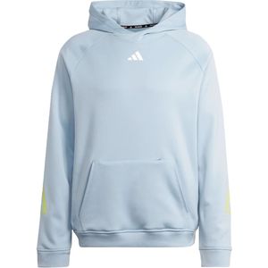 Adidas train icons 3-stripes training hoodie in de kleur blauw.