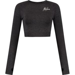 Malelions sport seamless crop top in de kleur zwart.