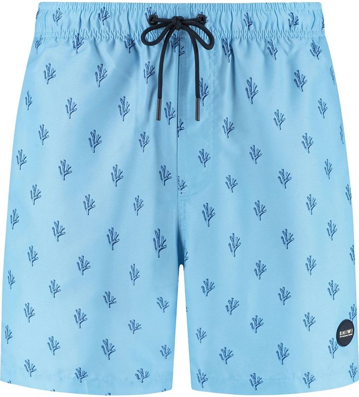 Shiwi mike sketched coral zwembroek in de kleur blauw.