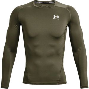 Under armour heatgear compressie top in de kleur groen.