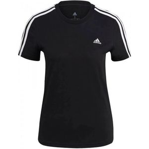 Adidas essentials slim 3-stripes t-shirt in de kleur zwart/wit.