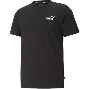 Puma essentials small logo t-shirt in de kleur zwart.