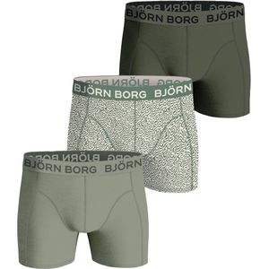 Bjorn borg cotton stretch boxer 3 pack in de kleur groen.