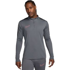 Nike dri-fit academy global 1/4-zip top in de kleur grijs.