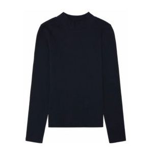 Trui Knowledge Cotton Apparel Women Rib High Neck Long Sleeved Night Sky-S