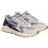 HUB Men Grid Cement Silver Navy Ivory Light Gum-Schoenmaat 42