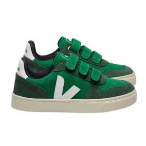 Veja Small Kids V-10 Suede Emeraude White