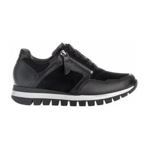 Unikleur - Sneakers - Zwart - Vetersluiting - Comfortbreedte H