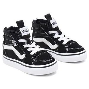 Vans Toddler Filmore Hi Zip Suede Canvas Black White-Schoenmaat 21,5