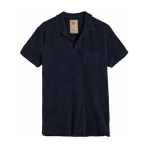 Polo OAS Men Solid Navy Terry Shirt