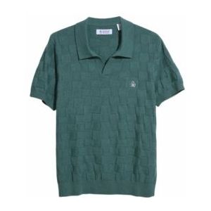 Polo Original Penguin Men Jacquard Johnny Collar Sea Pine-XXL