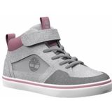 Timberland - Stone Jump Mid Hook & Loop Sneaker - Light Grey Suede - Kinderschoen