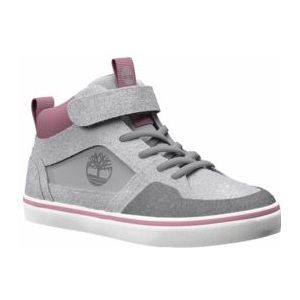 Timberland - Stone Jump Mid Hook & Loop Sneaker - Light Grey Suede - Kinderschoen
