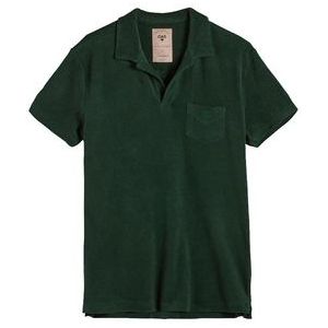 Polo OAS Men Solid Green Terry Shirt-XL