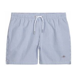 Zwembroek GANT Men Seersucker Swim Shorts Rich Blue 25-XL