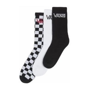 Sok Vans Kids Classic Vans Crew Sock Black/White (3 pack)-Schoenmaat 26,5 - 31