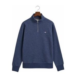 Trui GANT Men Reg Shield Half Zip Sweat Dark Jeansblue Melange-M