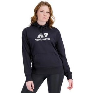 Trui New Balance Women Essentials Stacked Logo French Terry Hoodie Black-S