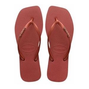 Slipper Havaianas Women Square Logo Metallic Mahogany-Schoenmaat 37 - 38