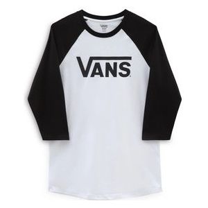 T-Shirt Vans Mens Classic Vans Raglan White Black-L