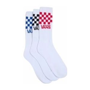 Sok Vans Men Classic Check Crew White (3 pack)-Schoenmaat 38,5 - 42