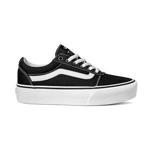 Vans Women Ward Platform Canvas Black White-Schoenmaat 42,5